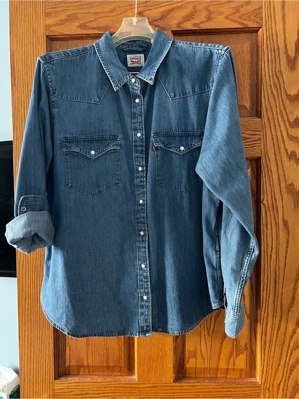 Levi's Blue Denim Button-Down Western Shirt
